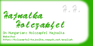 hajnalka holczapfel business card